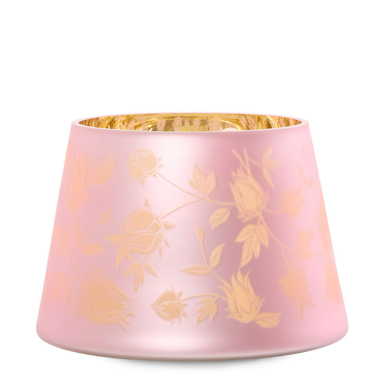 Roselle Etched Jar Candle Shade G3